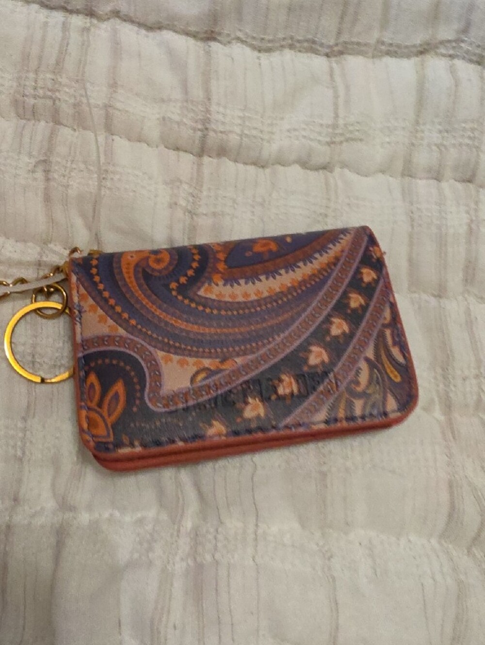 Steve Madden Terracotta/Hot Sauce Satchel Tote with Logo Strap And Cardholder - Picture 4 of 7